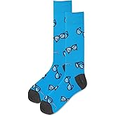 Hot Sox Men's Glasses Socks 1 Pair, Turquoise, Men's 10-13 Shoe