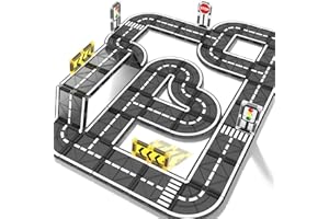 FEOXIALY Magnetic Tiles Road Set, Magnet Tiles for Kids Ages 3-5 4-8 5-7, Magnetic Building Blocks Montessori Educational STEM Creativity Toys 3+ Year Old Boys & Girls Toddlers Kids Christmas Birthday Gifts