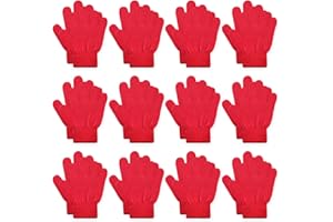 ONESING 12 Pairs Kids Gloves - Warm Knitted Winter Gloves Bulk for Girls Boys | Children Gloves Designed for Cold Weather