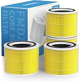 Core 300 Replacement Filter Compatible with LEVOIT Core 300 Core 300S VortexAir Purifier, 3-in-1 Pre-filter, H13 Grade True HEPA and Activated Carbon Filter, Core 300-RF-PA, 4-Pack