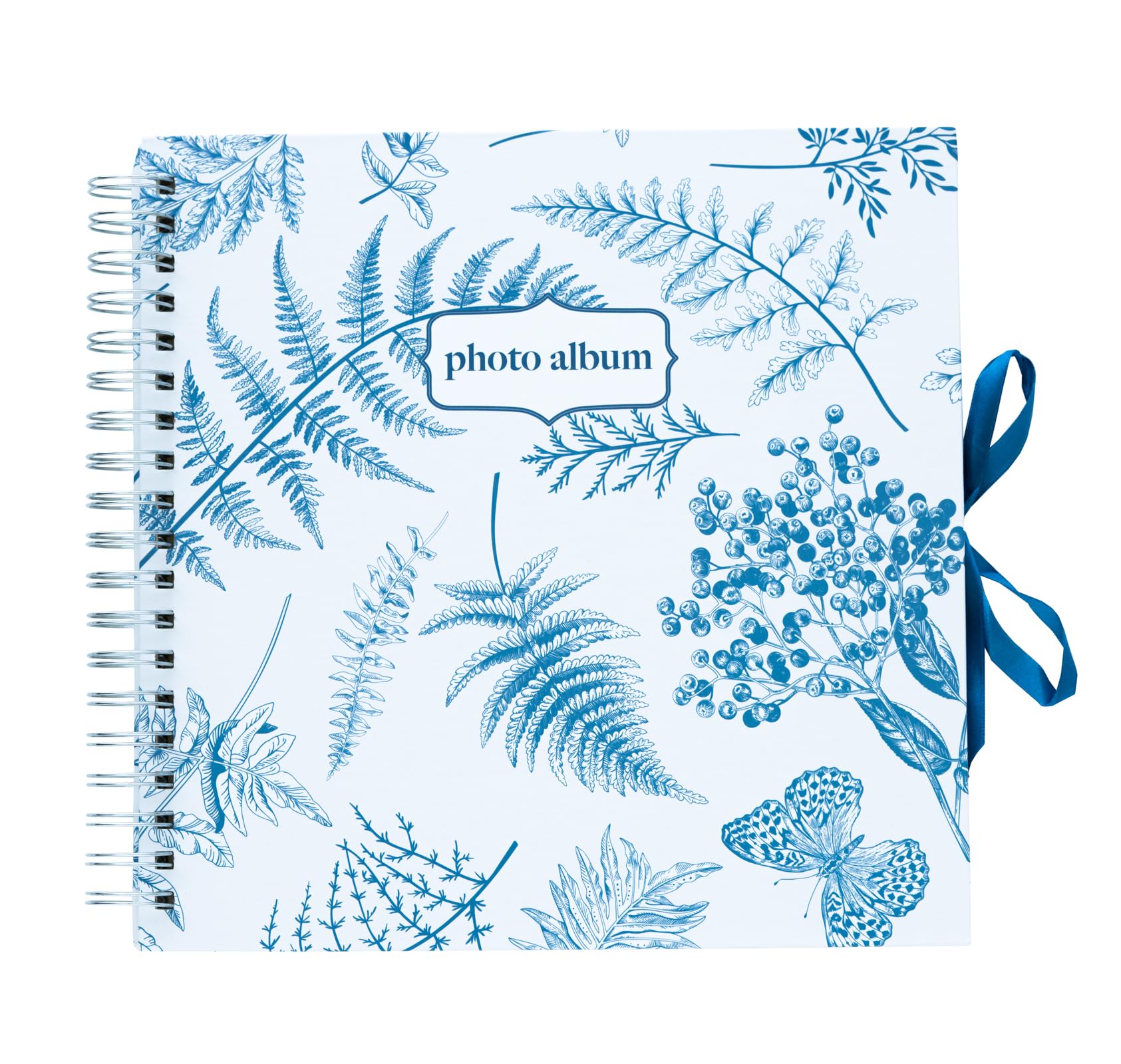 Grupo Erik Photo Album Scrapbook Blue Nature | 10.2 x 10.2 inch - 26 x 26 cm, 40 Pages, Hardcover Scrap Book, Memory Book Journal | Gifts For Travellers