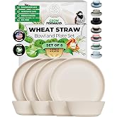 Grow Forward Premium Wheat Straw Plates and Bowls Sets - 8-Piece Wheat Straw Dinnerware Sets - Unbreakable &amp; Reusable Microwave Safe Plastic Dinner Plates for Outdoors, RV, Camping Dishes - Sahara