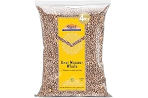 Rani Desi Masoor (Masur) Whole 64oz (4lbs) 1.81kg (aka. Pardina Spanish / American Brown Lentils Whole) Bulk ~ All Natural | 