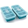 Souper Cubes 1-Cup Extra-Large Silicone Freezing Tray With Lid - Freeze Food Soup Broth Sauce In Perfect 1-Cup Portions, 2-Pa