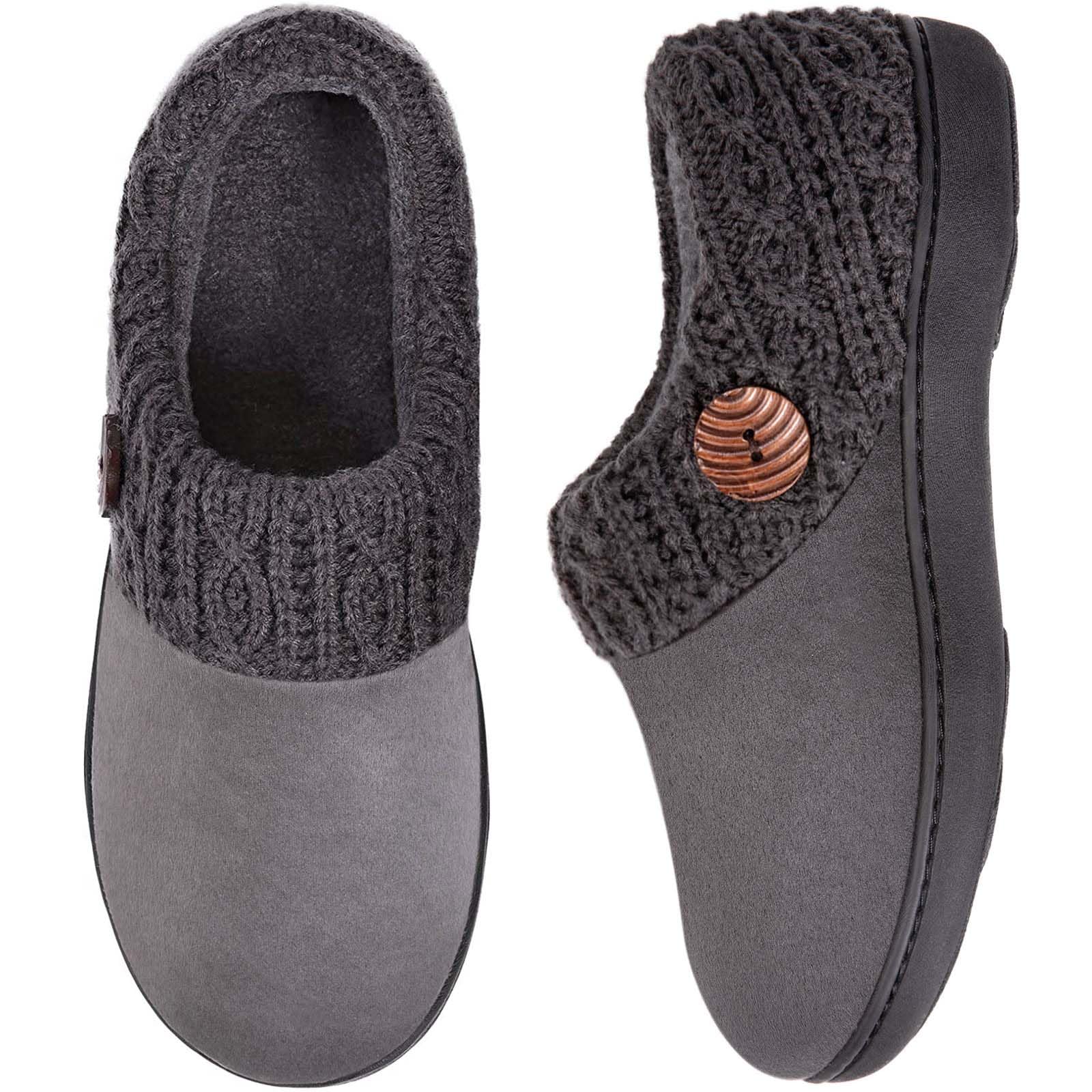 EverFoams Women's Microsuede Slippers Warm Comfy Memory Foam Indoor ...
