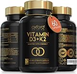 Oxford Origins Vitamin D3 K2 Capsules 4000 IU 100mcg MK7 MCT UK Made Vegetarian
