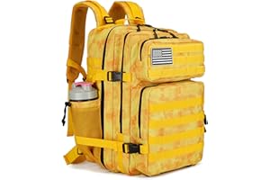 KXBUNQD Military Tactical Backpack for Men and Women Army 3 Days Assault Pack Bag Large Rucksack with Molle System for Hiking Cycling Skiing Camping Climbing