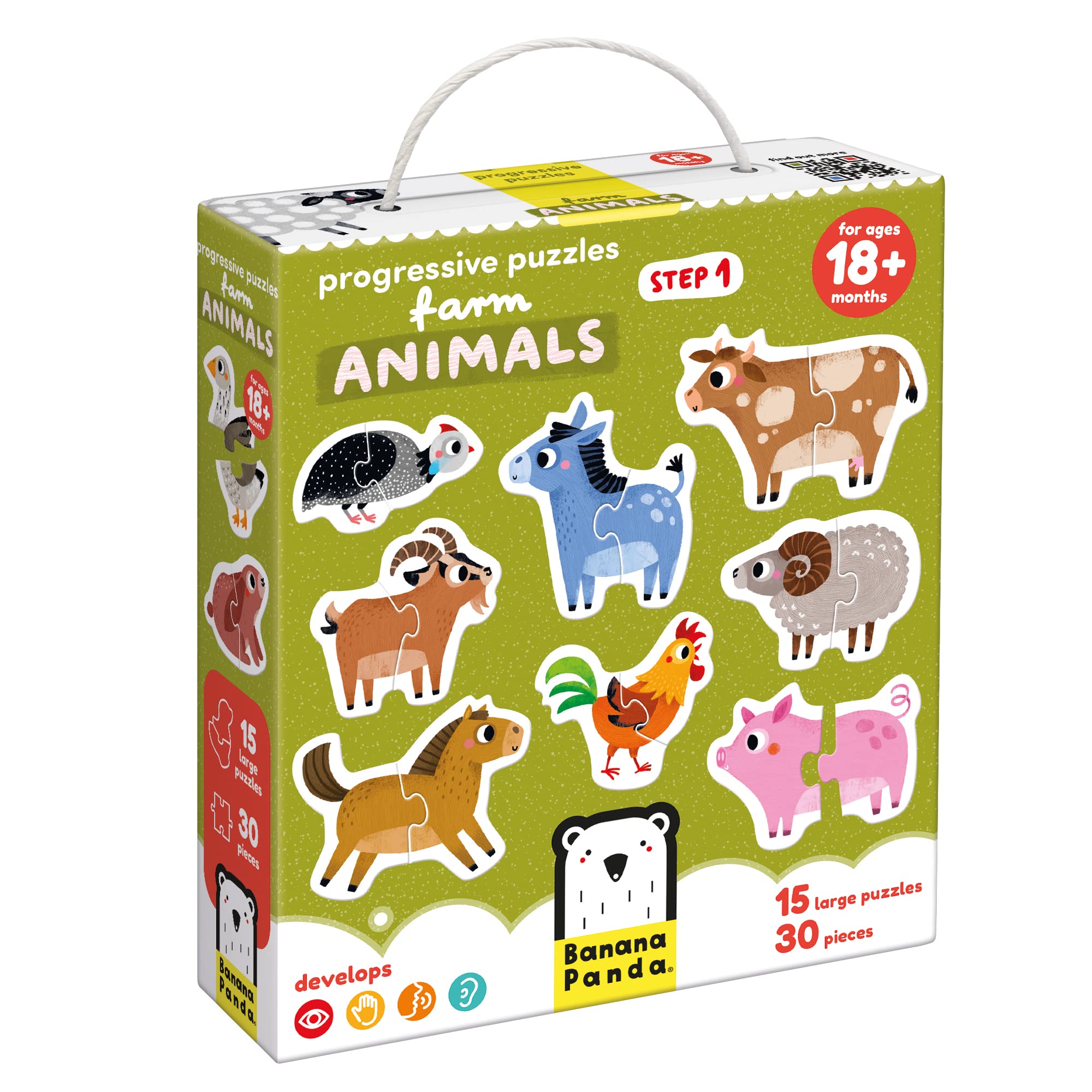 Banana Panda Step-by-Step Puzzle Farm Animals 18m+ — image 1