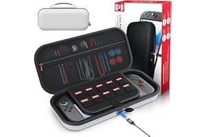 Auarte [Charge Inside] Switch 2 Carrying Case for Nintendo Switch 2 Console 2025 / Switch Original/Switch OLED, Slim Travel Carry Case for Switch 2 Accessories with 10 Game Card Storage