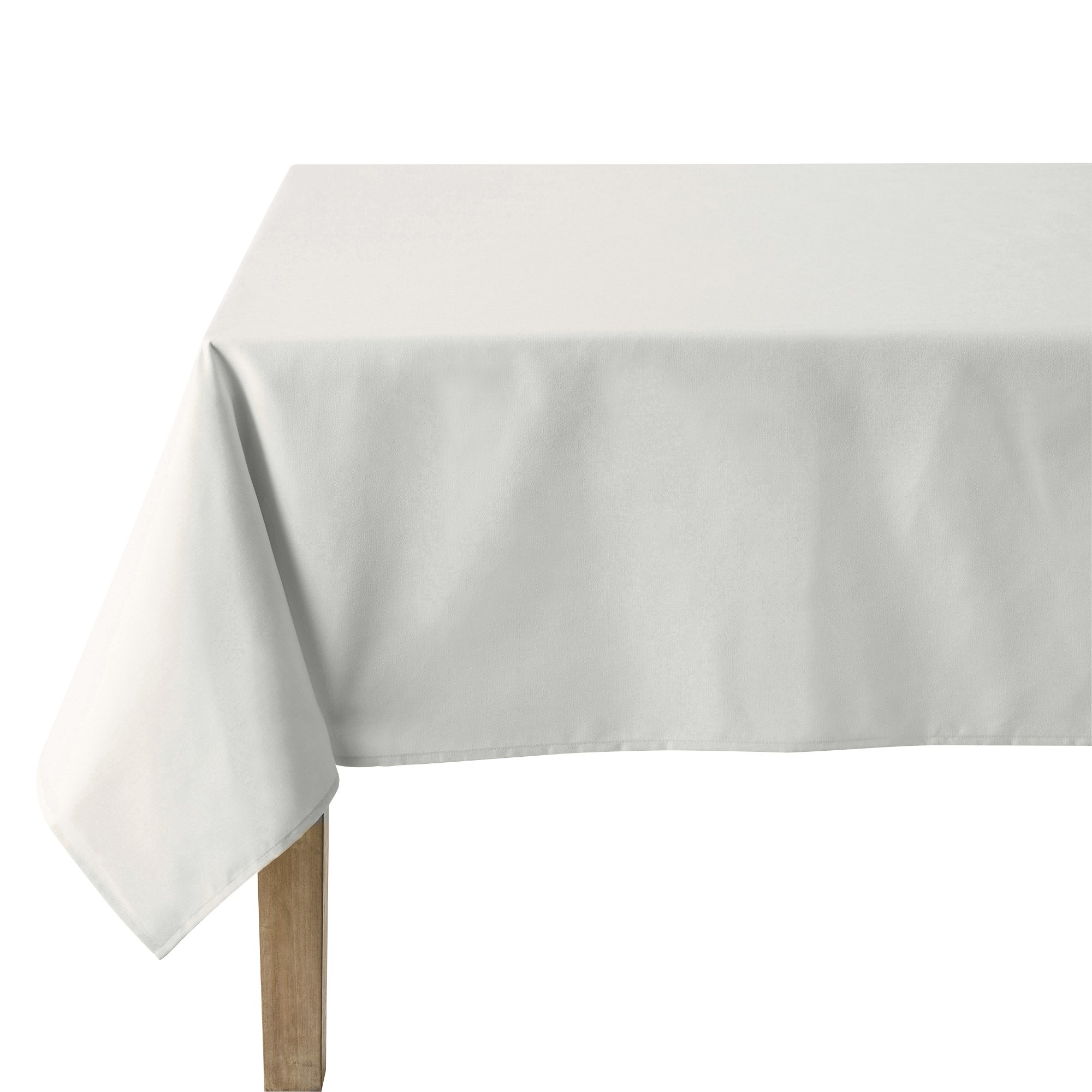 Coucke 3152192033681 Plain Rectangular Tablecloth Cotton White, Cotton, white, 160 x 240 x 0,03 cm