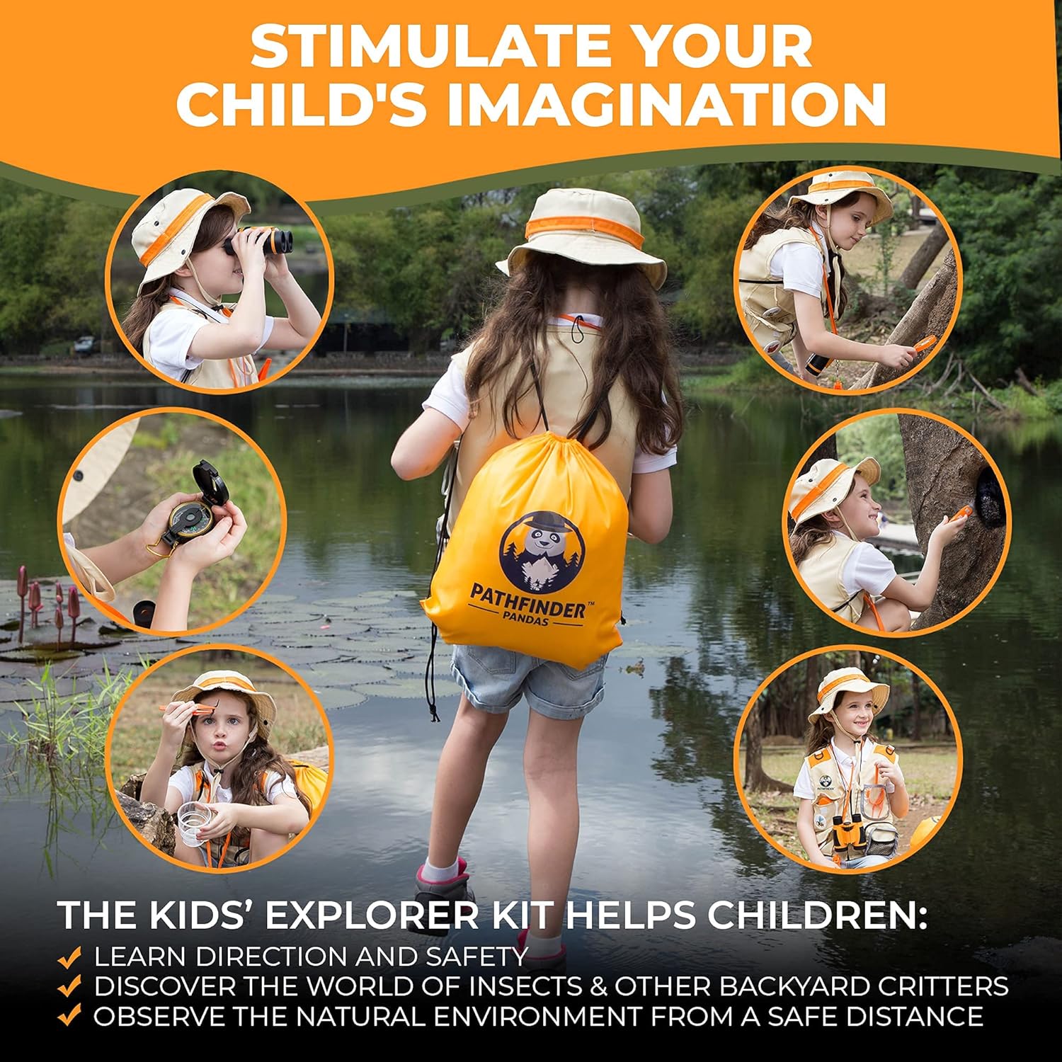 Kids Explorer Kit | Premium Kids Camping Toys and Outdoor Adventure Kits for Boys and Girls, 3-12 Years Old | Backyard Safari Vest & Hat, Kids Binoculars, Flashlight, Bug Kits for Kids, Compass, Ebook: Toys & Games