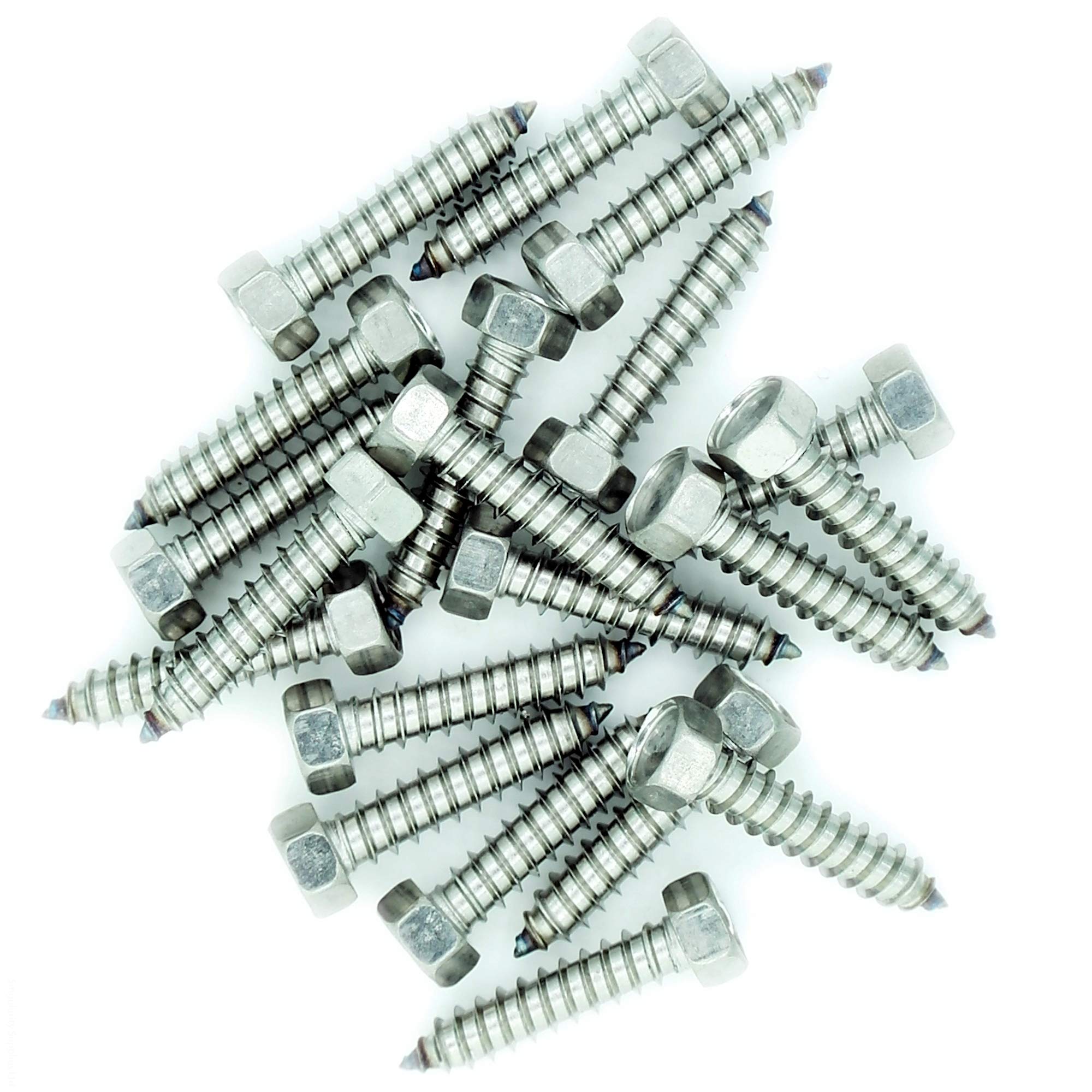 No.12 x 1.3 (5.5mm x 32mm) Hex Self-Tapping Screw - Stainless Steel (A2) (Pack of 20)