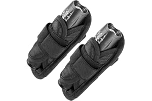 bvya 360° Rotatable Tactical LED Flashlight Torch Holder Stretchable Adjustable Flashlight Holster Duty Belt Pouch Case Bag