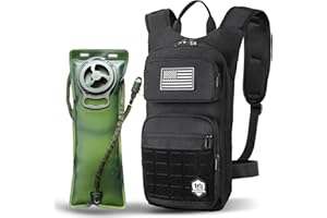 URBAN BRAVER Hydration Backpack Tactical with 3l TPU Water Bladder: Hiking MOLLE Military Day Bag for Hunting for Men Women