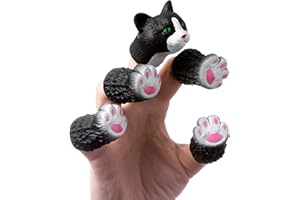 AQKILO Cat Finger Puppet Set, Animals Puppet Show Theater Props, Novelty Toys Weird Stuff Gifts