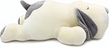Vintoys Sleeping Dog Hugging Pillow 23.5in Plush Grey Soft Toy Gift view 3