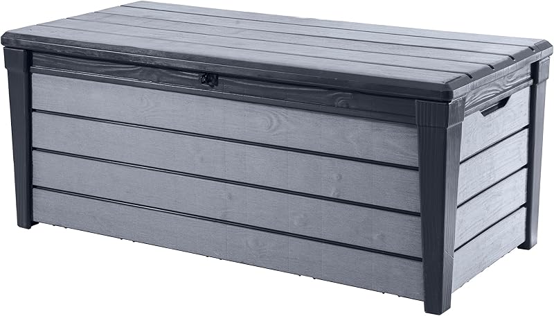 Keter Universal Storage Brushwood Box 455 Litre Anthracite Grey Outdoor Garden