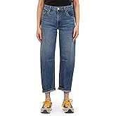 KUT from The Kloth Womens Ashley High-Rise Slouchy Barrel Straight Leg in Dedication