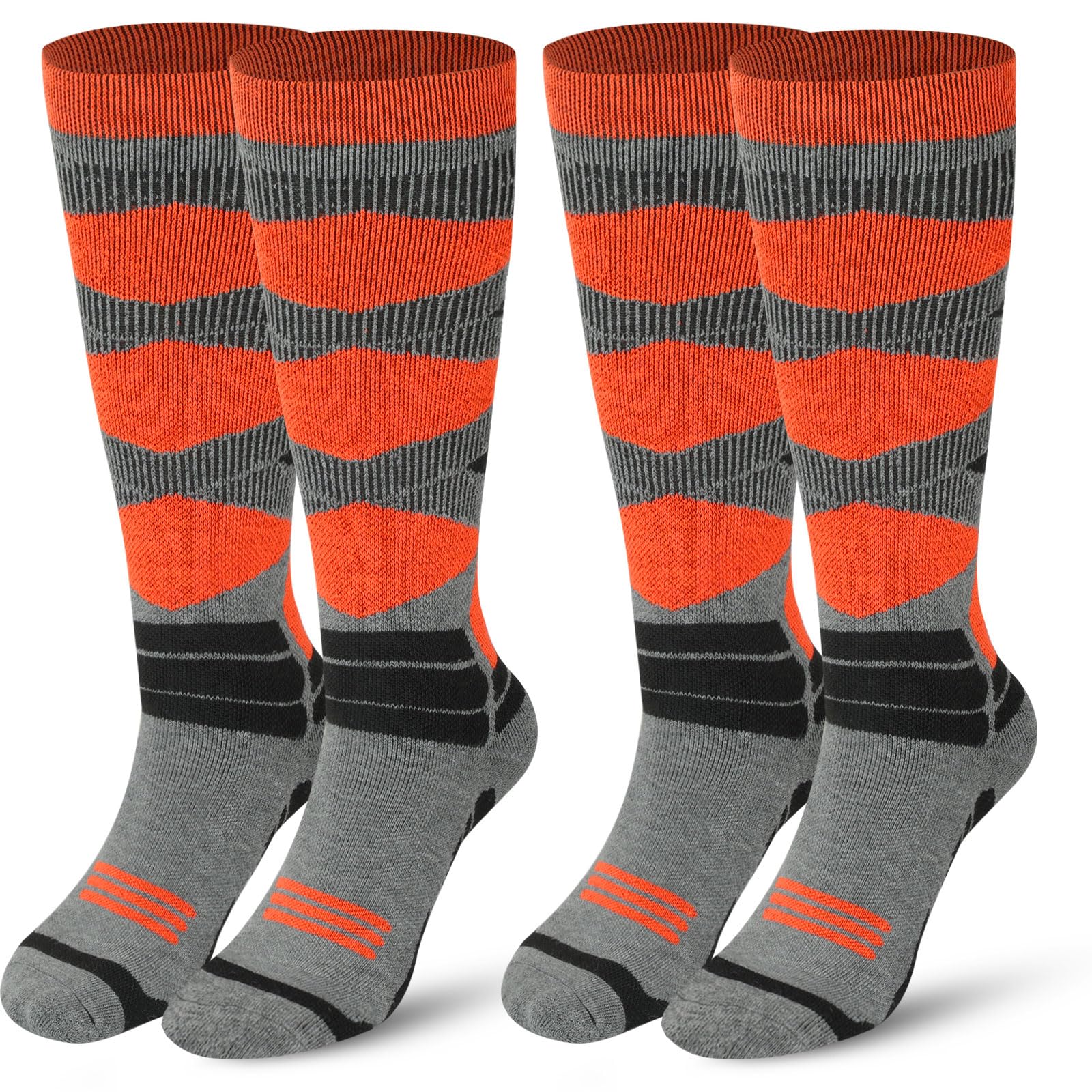 Photo 1 of 2 Pairs Merino Wool Warm Ski Socks, Winter Thickening Thermal Socks for men and women