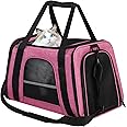 HiCaptain Soft Cat Carrier with Top Mesh Window - Pet Carrier Breathable for Medium Cats and Small Dogs Puppies up to 14 lb (Pink)