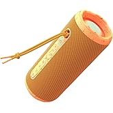 YOLOEMOT Shower Bluetooth Speaker Waterproof, Powerful Deep Bass, Wireless Stereo Pairing, IPX7 Waterproof Dustproof,12H Playtime, Outdoor Bluetooth Speakers for Travel, Sport, Party, Biking (Orange)
