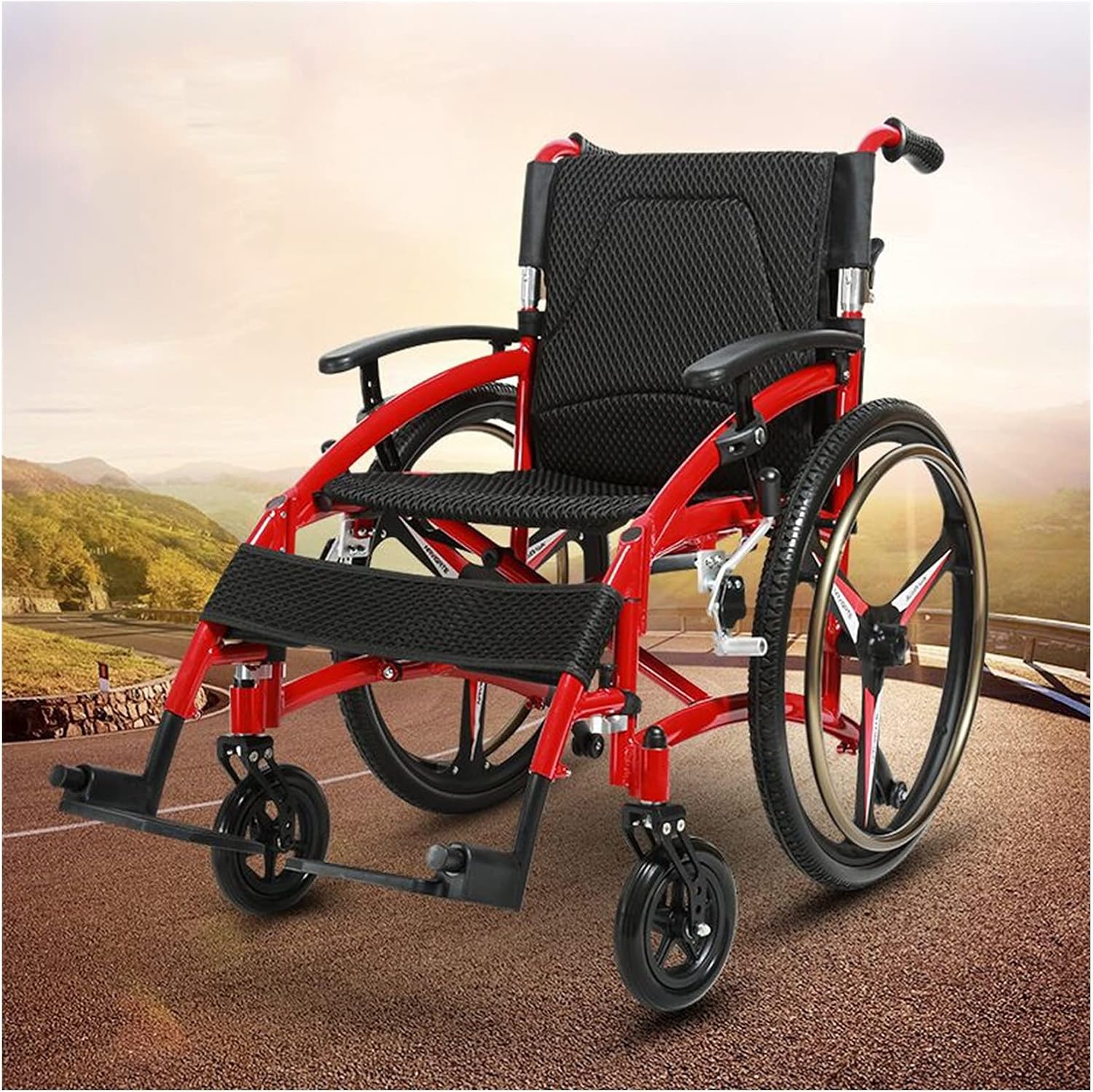 Wheelchairs Folding Lightweight Aluminum Alloy Self Propelled