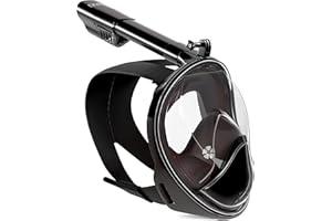DIVELUX Full Face Snorkel Mask - Snorkeling Gear for Adults and Kids - Diving Mask with 180° Panoramic Viewing - Anti Fog & Anti Leak Scuba Mask, S/M, L/XL, XS