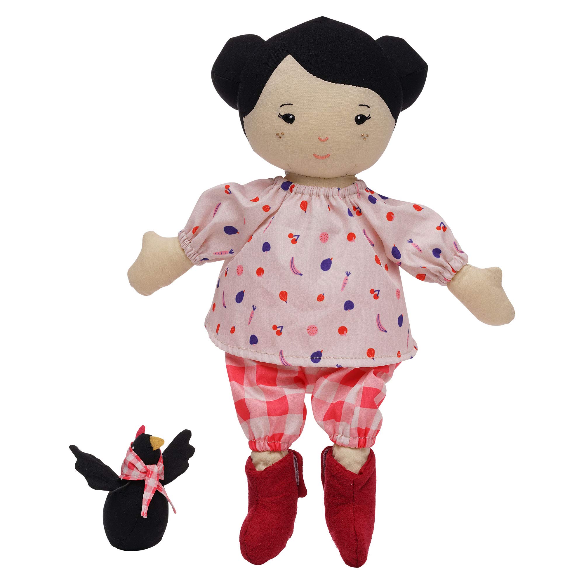 Manhattan Toy Playdate Friends Nico Machine Washable and Dryer Safe 35.56cm Doll with Mini Rooster Stuffed Animal