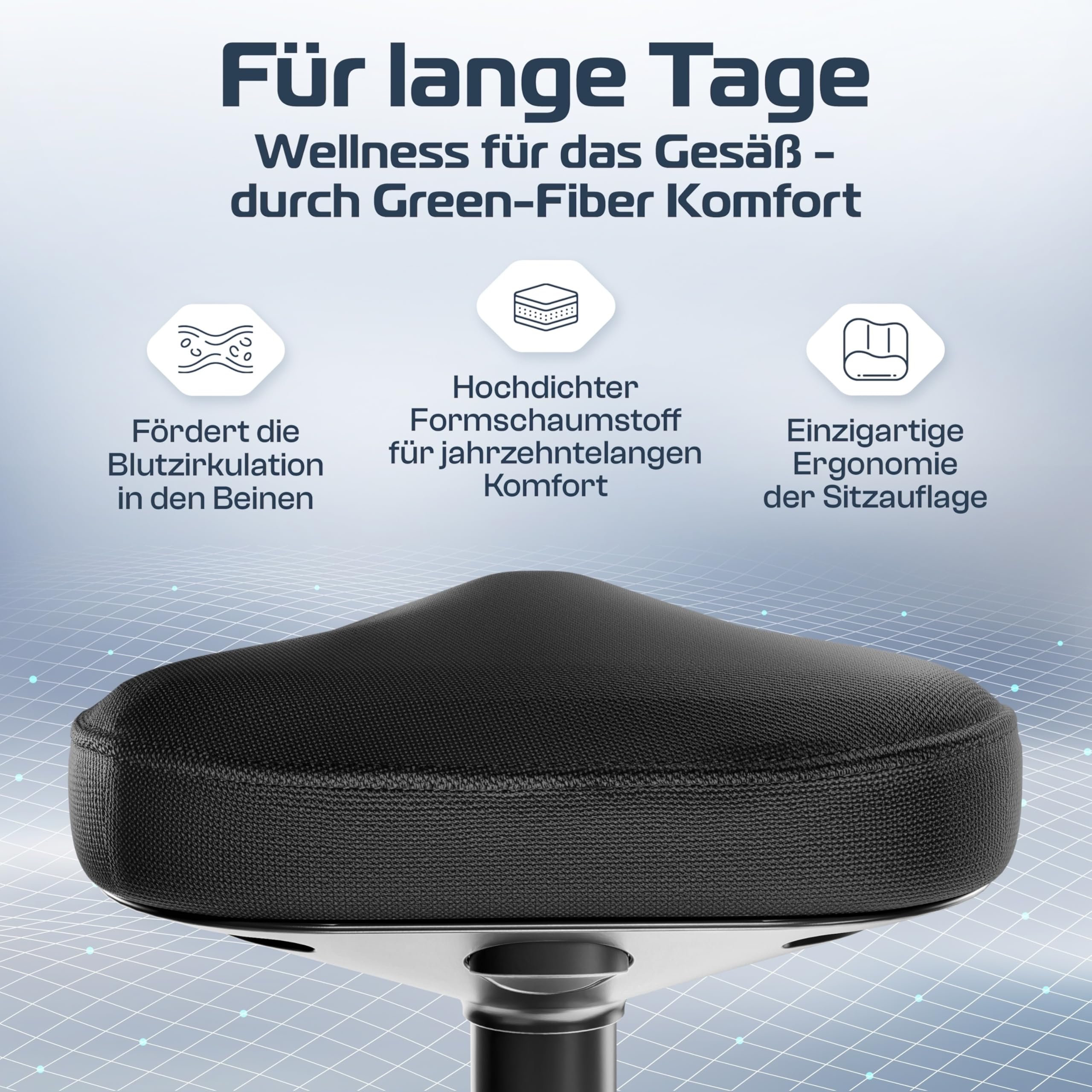 CLOUVOU Nexus Bürohocker ergonomisch [ORIGINAL] Stehhocker höhenverstellbar von 57cm bis 82cm - Ergonomischer Hocker Büro - Wackelhocker zur Stärkung des Rückens - Ergonomische Stehhilfe Büro 4