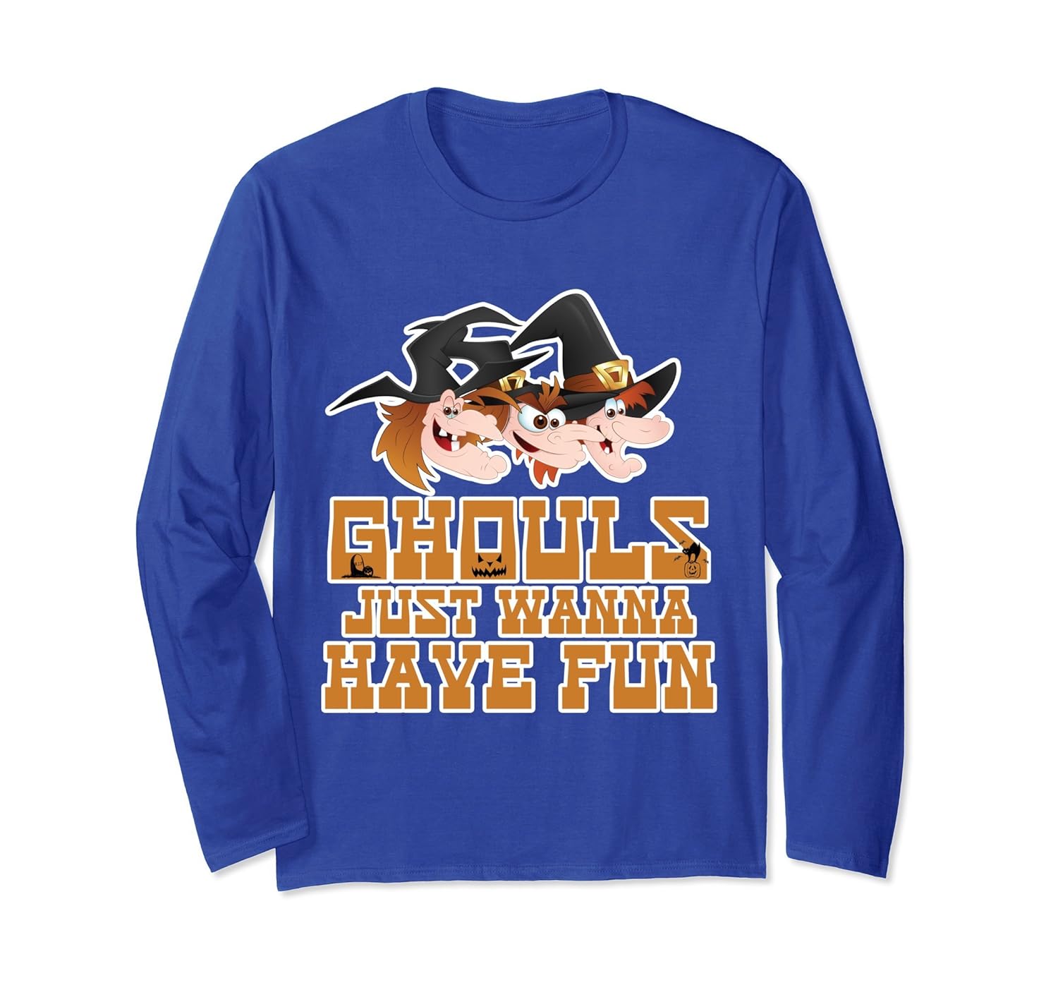 Ghouls Wanna Have Fun Ladies Halloween Long Sleeve Shirt-ANZ