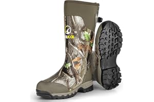 Kalkal Hunting Boots, Waterproof Anti-slip Rain Boots, Insulated Rubber Boots with 6mm Neoprene, for Hunting Working Farming (Size 6-14)