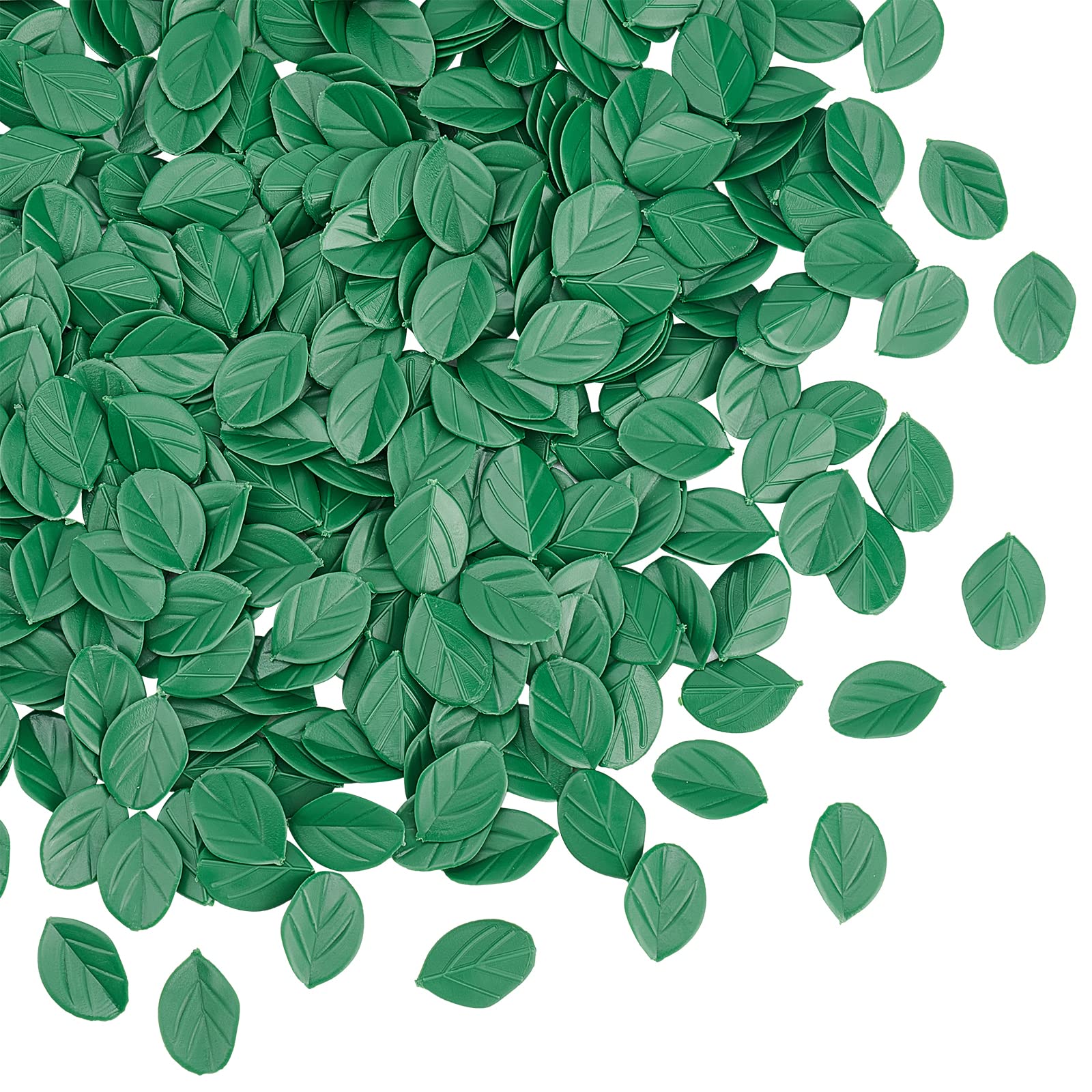 Photo 1 of OLYCRAFT 300pcs Artificial Green Leaves Miniature Mint Leaf Artificial Plants Decorative Green Leaves Leaves Decor for DIY Crafts Cake Ice Wedding Photograph Prop Decoration - 14x9.5x1.5mm