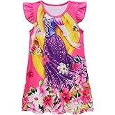 AOVCLKID Little Girls Princess Costume Girls Casual Cartoon Printed Dress