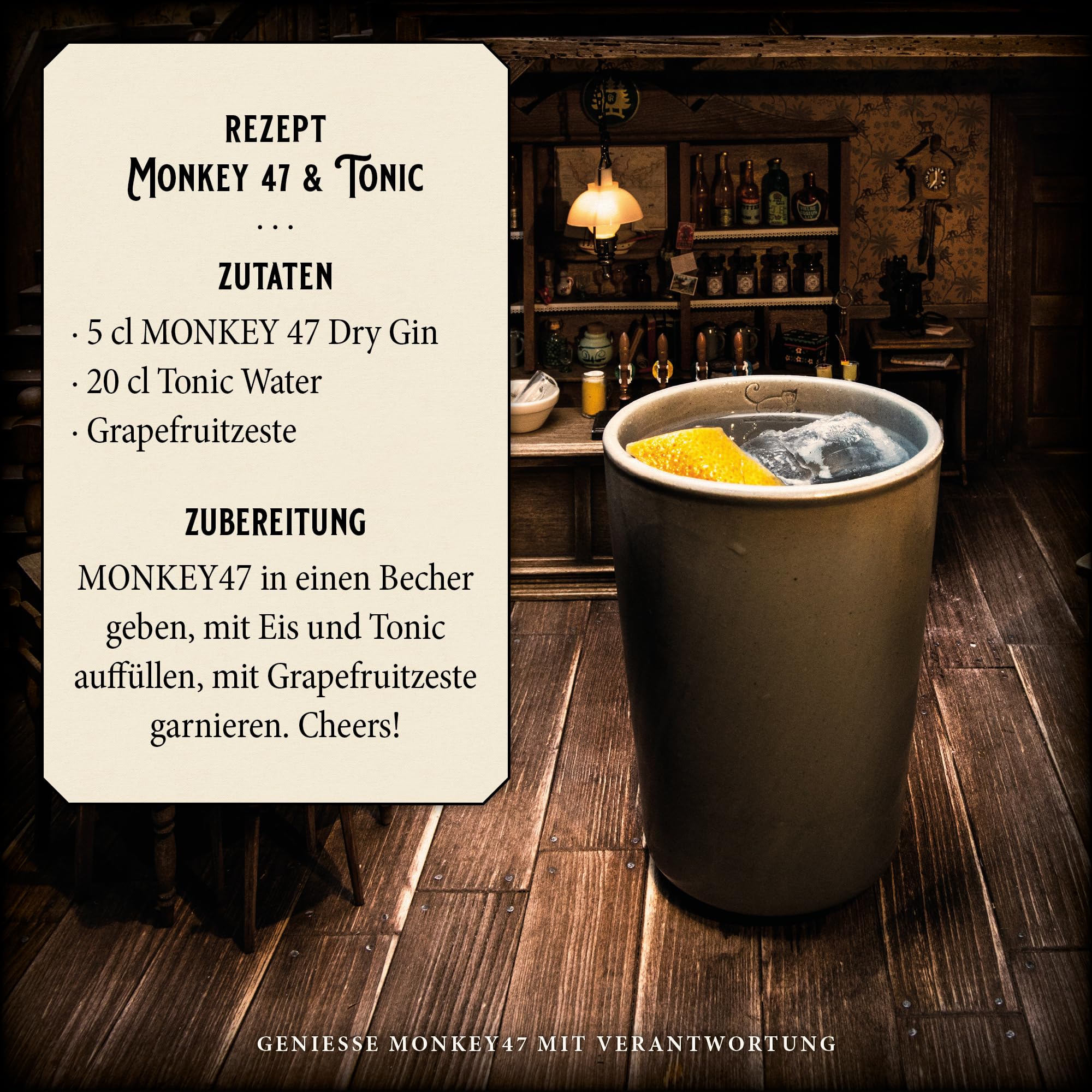 Monkey 47 Schwarzwald Dry Gin – Harmonischer Ultra Premium Gin mit Wacholderaroma & frischen Zitronen- und Fruchtnoten – 1 x 0,5 L | 500 ml (1er Pack) 5