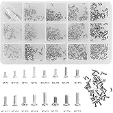 HanTof 800pcs Tiny Screws for Electronics, M1/M1.2/M1.4/M1.6/M1.7 Very Small Phillips Pan Head Machine Screws, Micro screws,