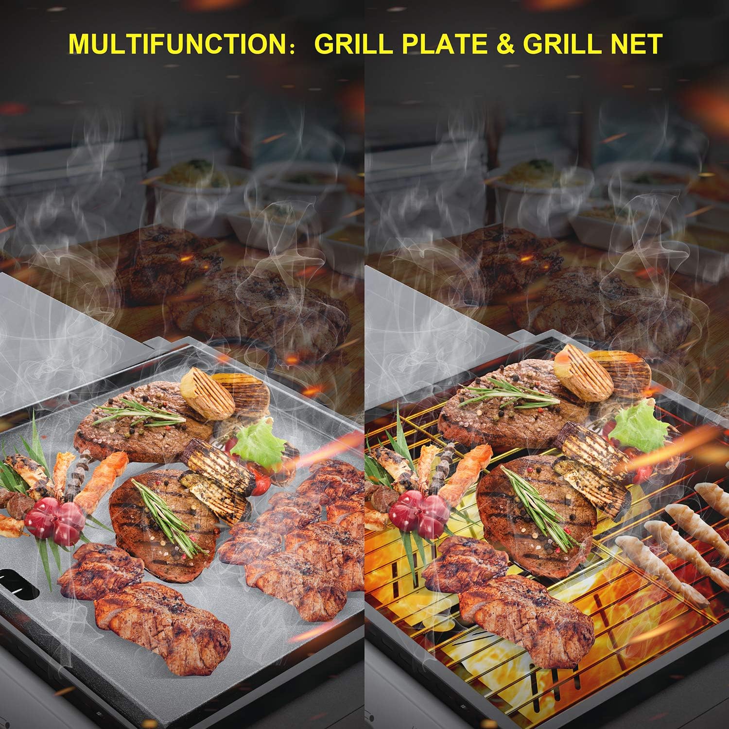 Review MaxKare Propane Gas Grill 2 in 1 propane grill Griddle Flat Top