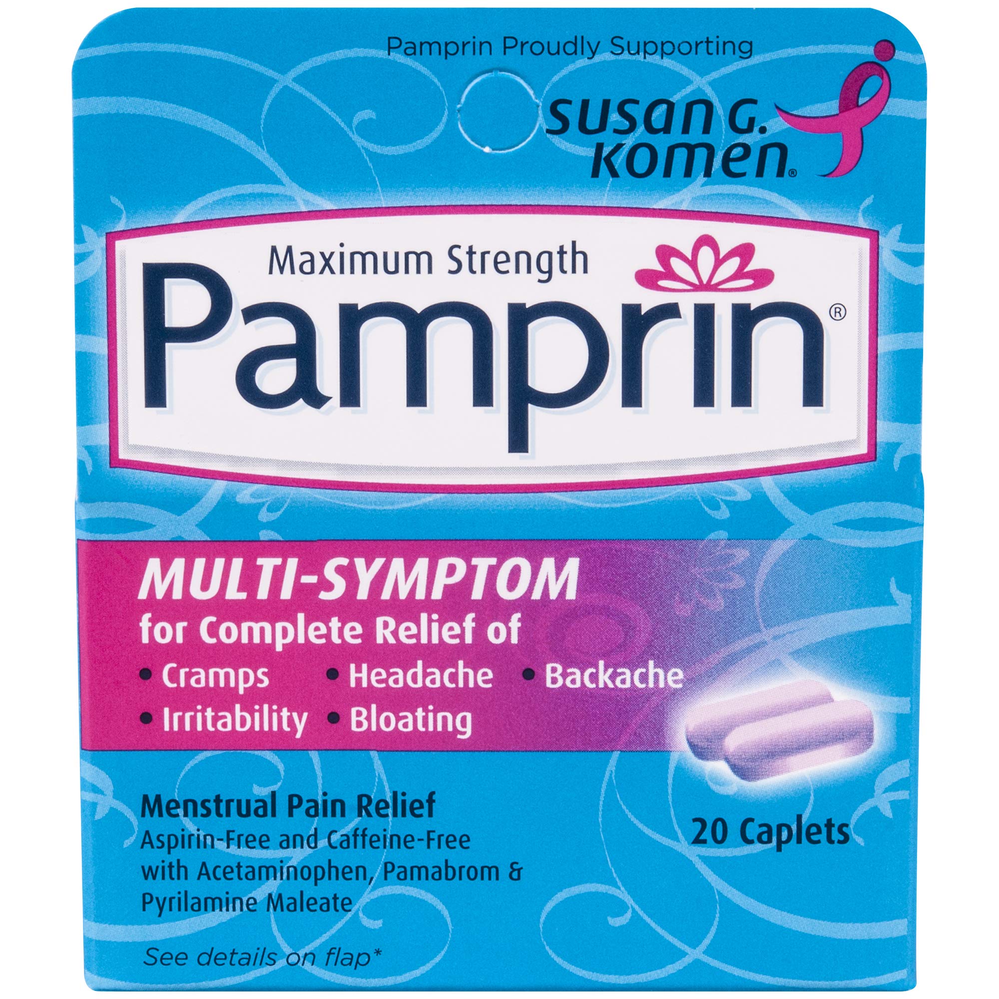 Pamprin Multi Symptom Caplets 20 Caplets Pack Of 2 Buy Online In Cayman Islands At Cayman Desertcart Com Productid 15981037