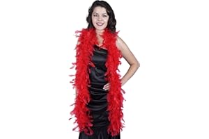 ZUCKER Turkey Feather Chandelle Boa - (72 Inch) Lightweight Feather Boas for Party- Roaring 20's Costume, Mardi Gras Boa