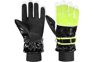 MoKo Kids Winter Gloves, Waterproof Ski Gloves with Elastic Cuffs, Windproof Kids Ski Gloves, Thermal Kids Snow Gloves for Ch