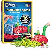 National Geographic Gross Science Kit Chemistry Toy for Ages 8-12 | Brain Dissection, Boiling Boogers, Gooey Guts and Slime, Gross Chemistry Experiments, STEM Projects, Birthday Gift