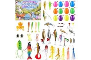 Ithmahco Fishing Easter Basket Stuffers for Kids Teens Adults Men, Filled Easter Eggs Stuffers Fishing Lure Gifts for Fisherm