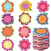40 Pads 800 Sheets Spring Theme Flowers Sticky Notes Floral Self Stick Notepads Flowers Memo Pads Colorful Flower Sticky Notepads for Spring Teachers School Classroom Party Gift Favors, 9 Styles