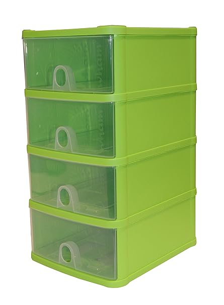 Handy 4 Drawer Tower Storage Unit Pull Out Draws A5 Desktop Drawer