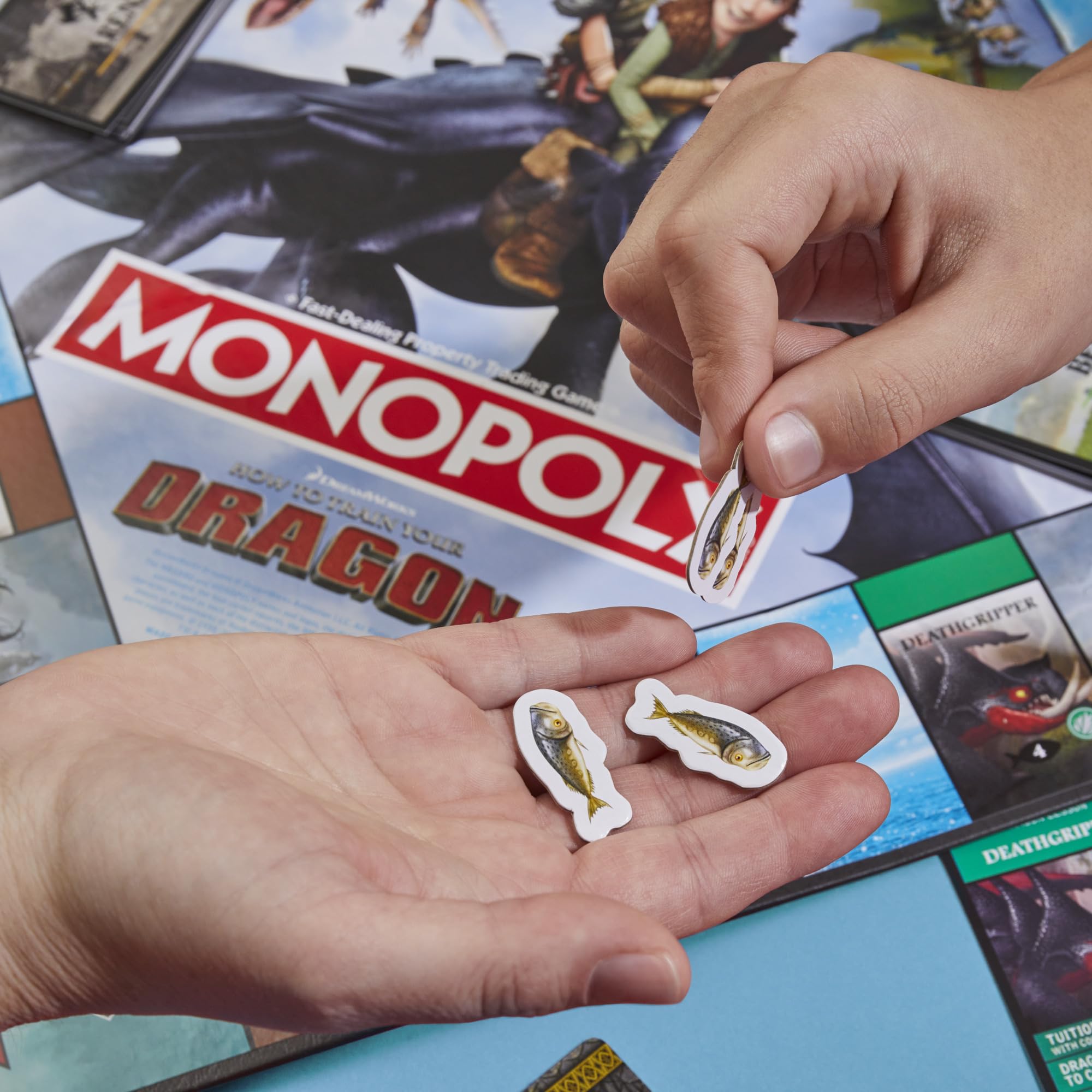 Monopoly DreamWorks How to Train Your Dragon Edition Board Game | Ages 8+ | 2 to 4 Players | 45 Mins. | Fun Family Games for Kids, Teens & Adults (Amazon Exclusive)