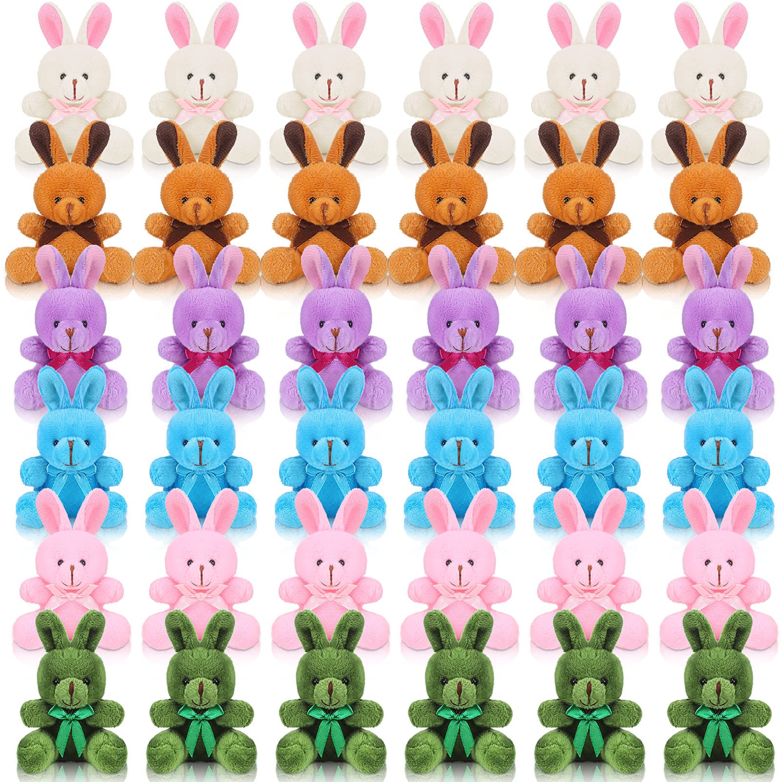 Harrycle 36 Pcs Easter Mini Plush Bunny Bulk 4 Inch Stuffed Animal ...