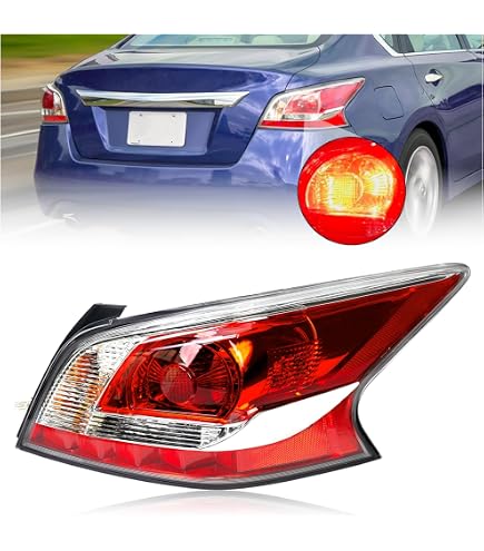 thumbnail image 2 of Left Driver Side Tail Light Assembly For 2016-2018 Nissan Altima – Outer – Chrome Housing 2 of 6