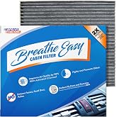 Spearhead Odor Defense Breathe Easy AC &amp; Heater Cabin Air Filter (BE-160) | Fits Select 2016-2025 Kona, Tucson, Veloster, Venue, Seltos, Soul, Sportage | Up to 25% Longer Lasting w/Activated Carbon