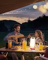 Lepwings Solar Camping Lantern 6000mAh USB-C Rechargeable 80H IPX4 Dim, 1 Pack view 3