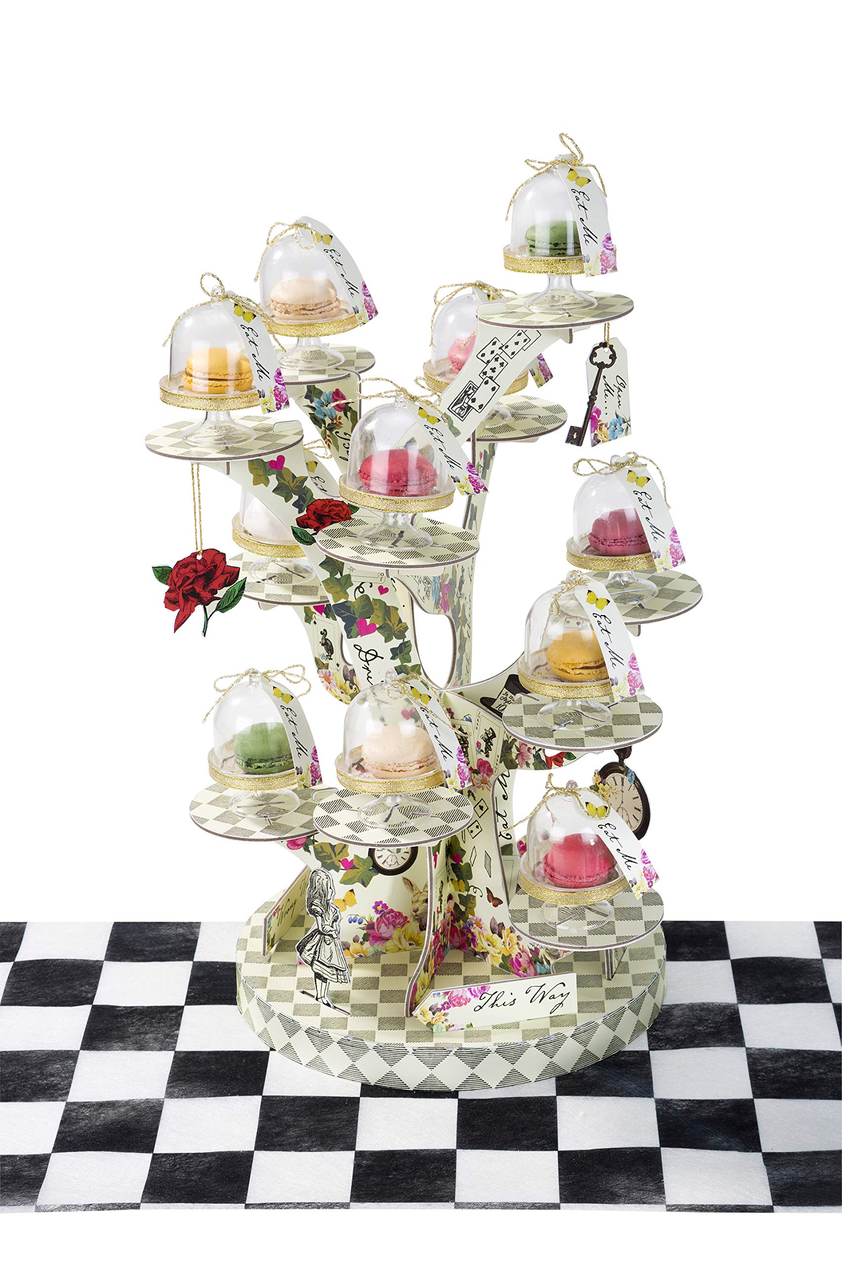 Talking Tables Alice in Wonderland Cupcake Cake Stand Mad Hatter Tea Party Decorations Mother's Day Party Decor Reusable Cakestand Table Centrepiece Afternoon Tea Onederland 1st Birthday Baby Shower