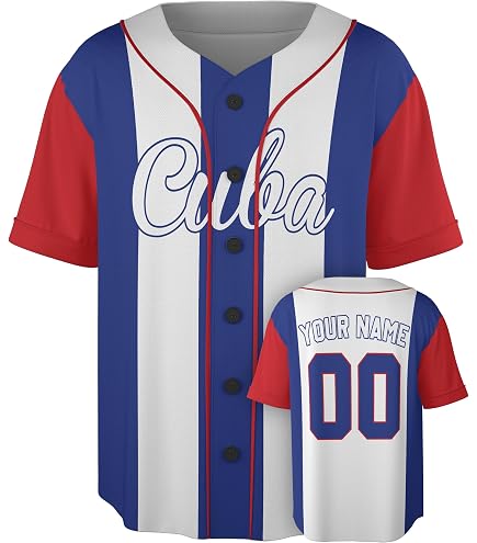 Amazon.com: Cuba Soccer Jersey Flag Logo Men National Team Futbol